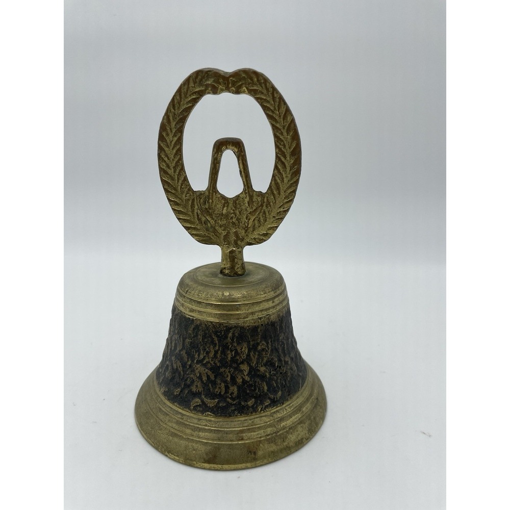 Vintage Brass Spanish Colonial Mission‎  Metal Handheld Bell Size Height 6"